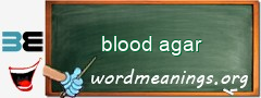 WordMeaning blackboard for blood agar